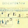Thomas Geve „Desenfektion“, Nr. 4, 15 x 10cm, Bleistift, Farbstift und Wasserfarben auf Papier, Buchenwald 1945. Mit freundlicher Genehmigung von Thomas Geve.