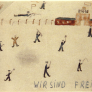 Thomas Geve „Wir sind frei“, Nr. 73, 15 x 10cm, Bleistift, Farbstift und Wasserfarben auf Papier, Buchenwald 1945. Mit freundlicher Genehmigung von Thomas Geve.